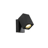 Adjustable Modern Rectangular Black Exterior Wall Sconce Image - 6