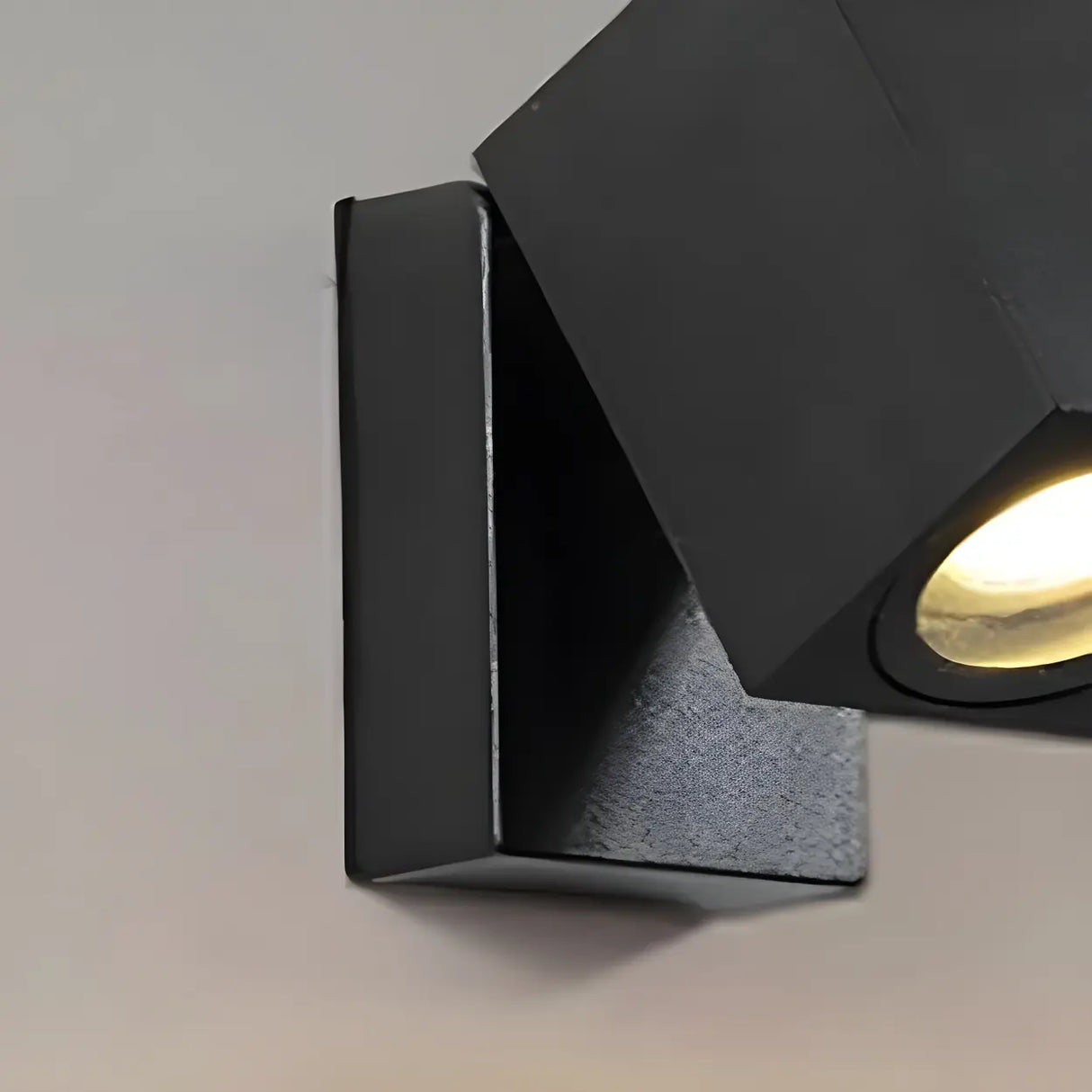 Adjustable Modern Rectangular Black Exterior Wall Sconce Image - 8