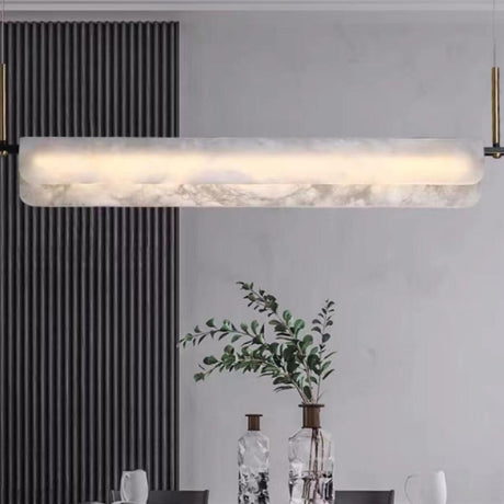 Adjustable Modern Rectangular Island Pendant Light Image - 2