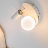 Adjustable Modern Round White Wall Sconce  Image - 3