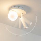 Adjustable Modern Round White Wall Sconce  Image - 6