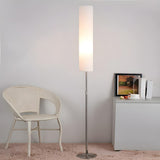 Adjustable Modern Tall Cylindrical Fabric Floor Lamp Image - 9