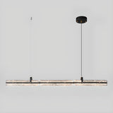 Adjustable Modern Textured Linear Island Pendant Light Image - 2