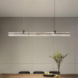 Adjustable Modern Textured Linear Island Pendant Light Image - 3