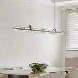 Adjustable Modern Textured Linear Island Pendant Light Image - 4