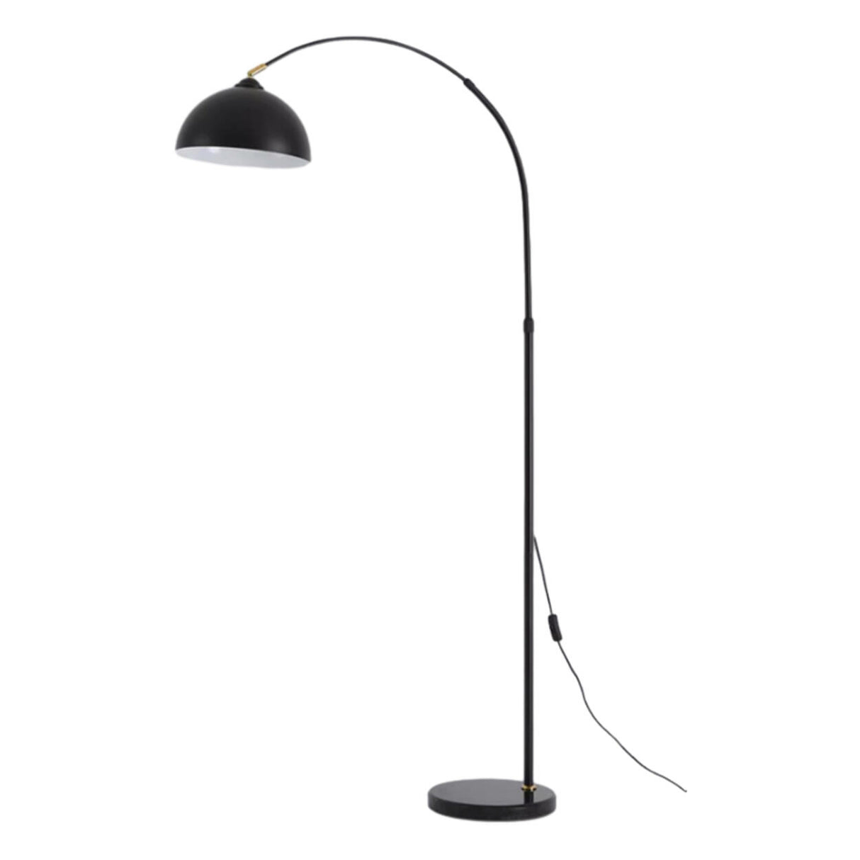 Adjustable Modish Dome Shade Arc Metal Floor Lamp Image - 5