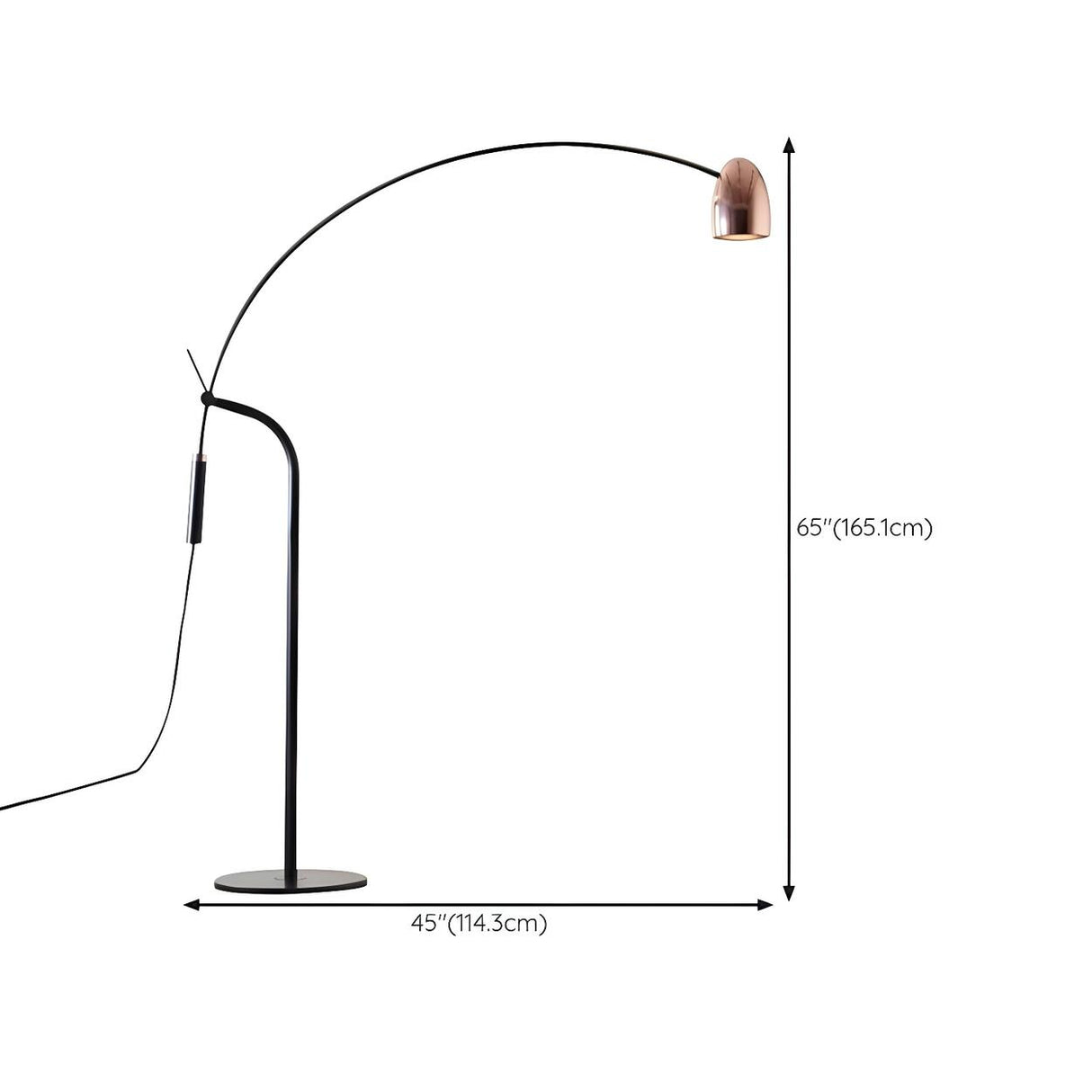 Adjustable Modish Pink Cone and Arc LED Floor Lamp 