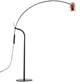 Adjustable Modish Pink Cone and Arc LED Floor Lamp Image - 5