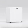 Adjustable Multi-Shelf Wood Gray-White Storage Cabinet Image - 9