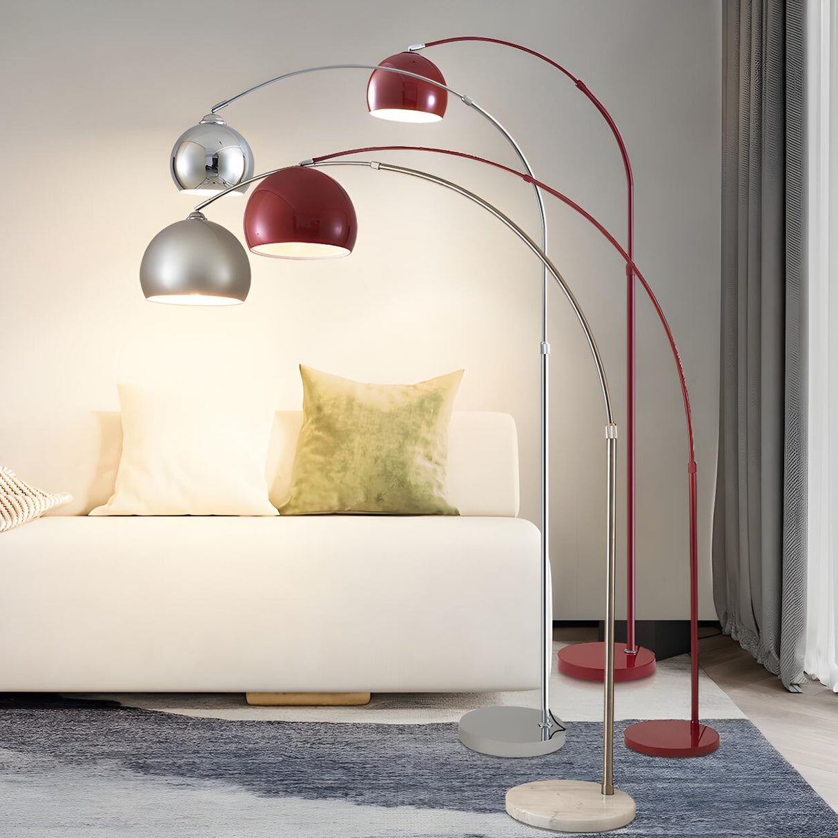 Adjustable Multiple Colors Dome and Arch Floor Lamp Image - 1