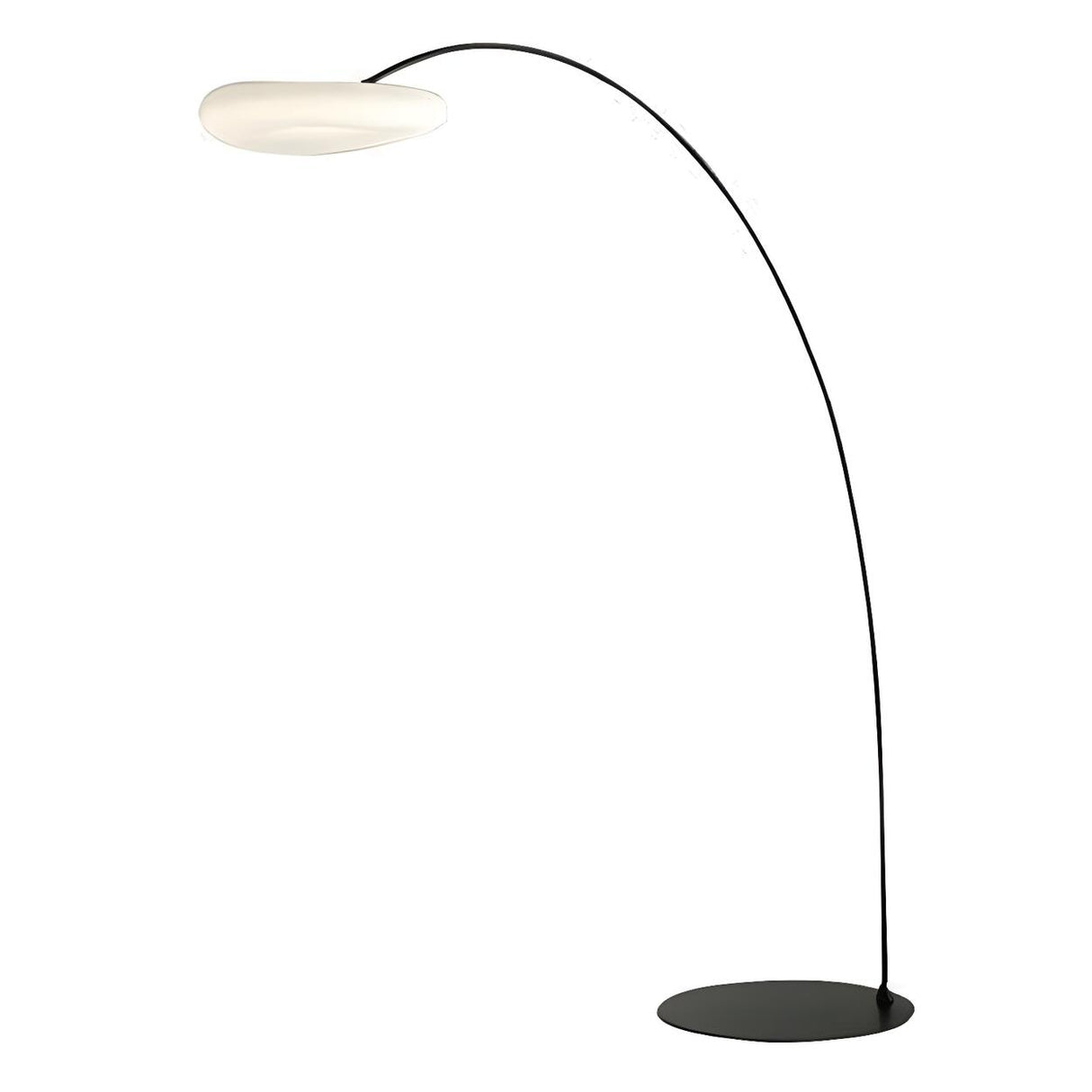 Adjustable Novelty Ring Black Arched Floor Lamp Image - 14