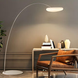 Adjustable Novelty Ring Black Arched Floor Lamp Image - 2