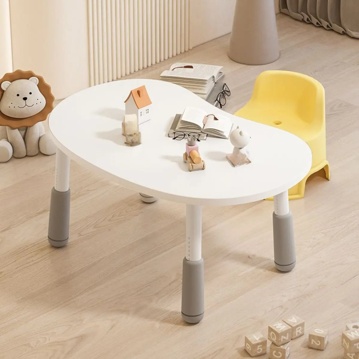 Adjustable Novelty Wood Top Toddler Table Chair Set Image - 1