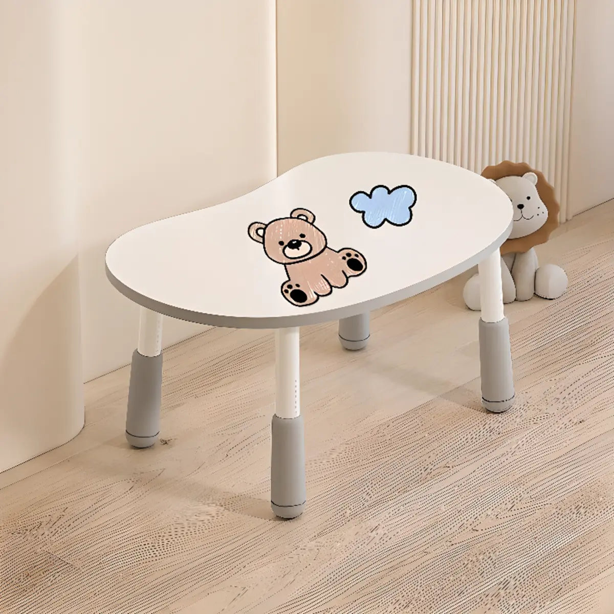 Adjustable Novelty Wood Top Toddler Table Chair Set Image - 5