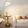 Adjustable Pleated Modern Arc Side Table Floor Lamp Image - 9