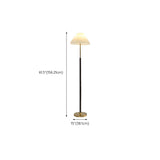 Adjustable Pleated Shade and Gold Metal Floor Lamp #size