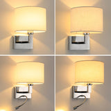 Adjustable Reading Light Chrome Geometric Wall Lamp Image - 1