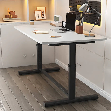 Adjustable Rectangular Metal T-Shape Computer Desk Image - 1