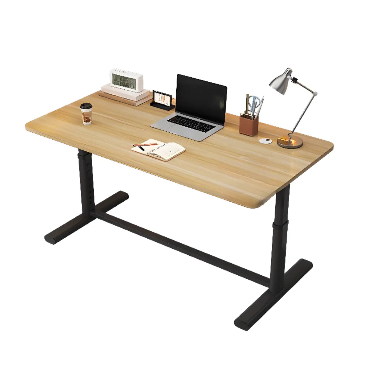 Adjustable Rectangular Metal T-Shape Computer Desk Image - 10