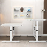 Adjustable Rectangular Metal T-Shape Computer Desk Image - 4