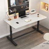 Adjustable Rectangular Metal T-Shape Computer Desk Image - 7