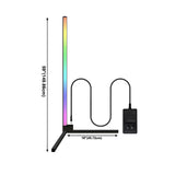 Adjustable RGB Light Minimalist Linear Metal Floor Lamp #size