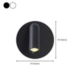 Adjustable Round and Cylindrical LED Wall Sconce #size