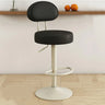 Adjustable Round Leather Backrest Swivel Bar Stool Grey Image - 20