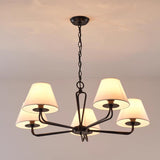 Adjustable Rustic Black Cone Dinging Room Chandelier Image - 12