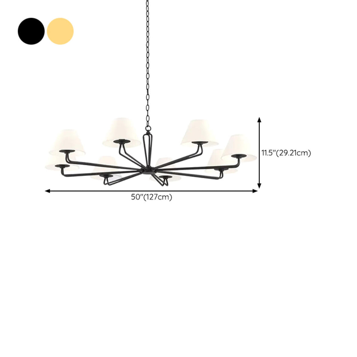 Adjustable Rustic Black Cone Dinging Room Chandelier Image - 16