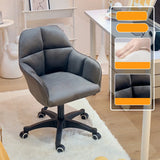 Adjustable Seat Height Swivel Ergonomic Fabric Office Chair Image - 8