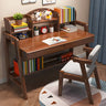 Adjustable Shelves Drawers Wood H-Shape Writing Desk Image - 8