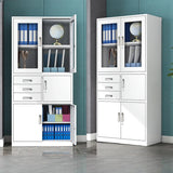 Adjustable Shelves Lockable Drawers Office Storage Cabinet Image - 7