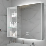 Adjustable Shelves Metal Wall Medicine Cabinet with Mirror Image - 1