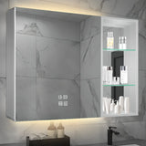 Adjustable Shelves Metal Wall Medicine Cabinet with Mirror Image - 4