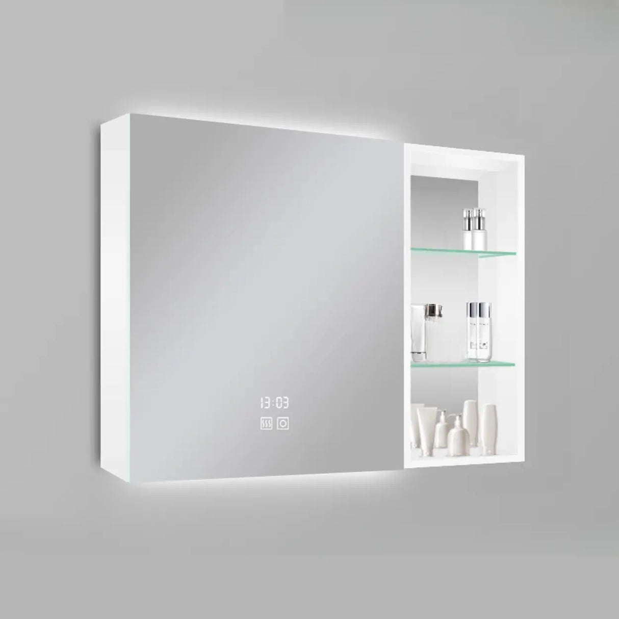 Adjustable Shelves Metal Wall Medicine Cabinet with Mirror Image - 5