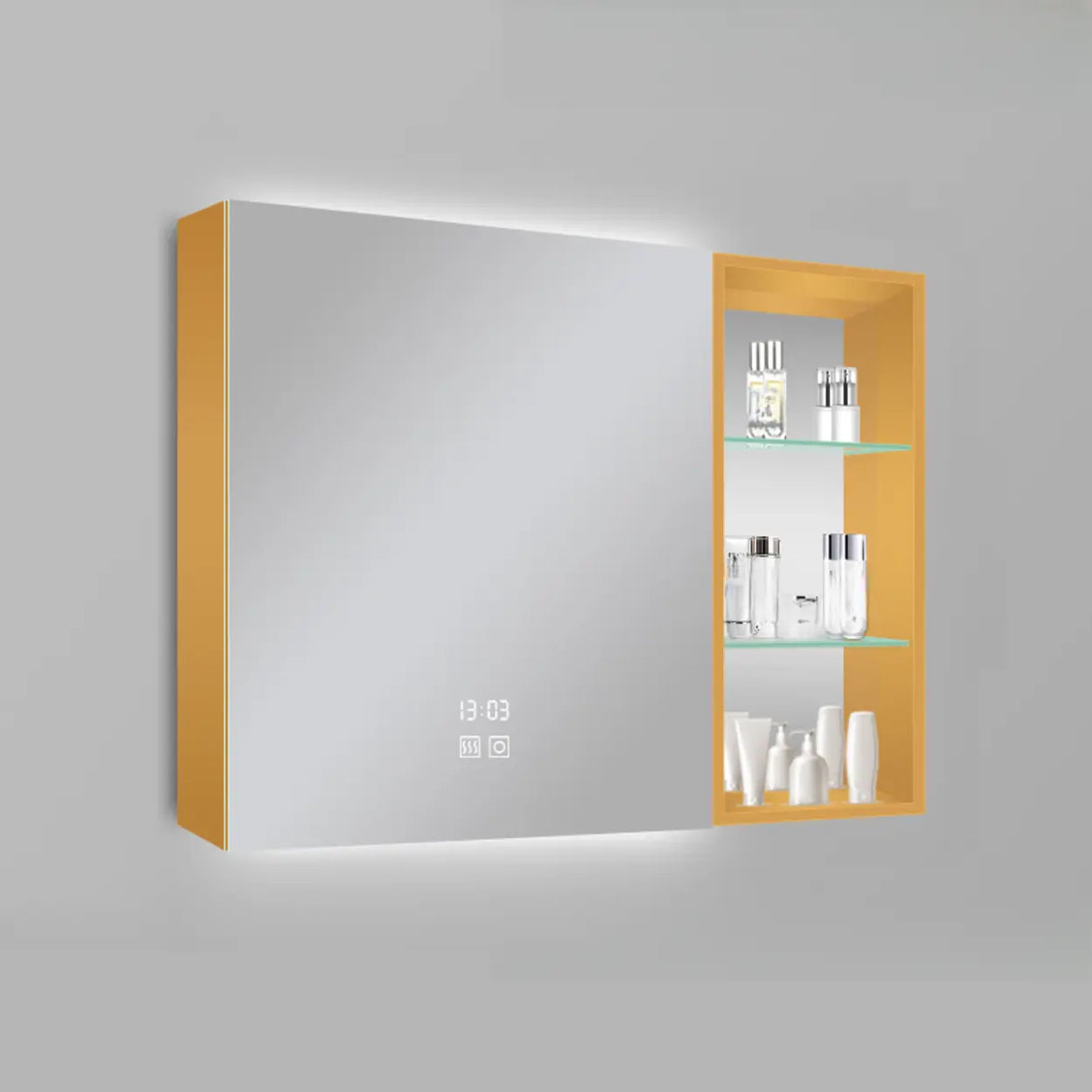 Adjustable Shelves Metal Wall Medicine Cabinet with Mirror Image - 9