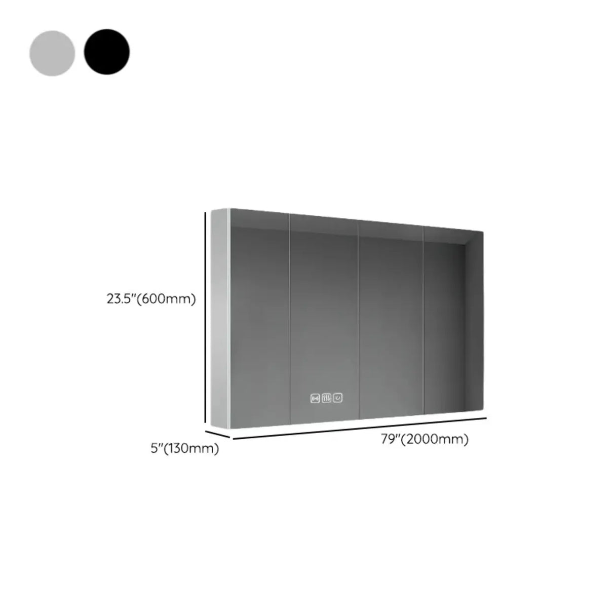 Adjustable Shelves Small Medicine Cabinet with Mirror Image - 22