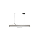 Adjustable Simple Arch and Linear Island Hanging Light Image - 20