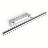 Adjustable Sleek Sliver Cylinder LED Vanity Light Image - 9