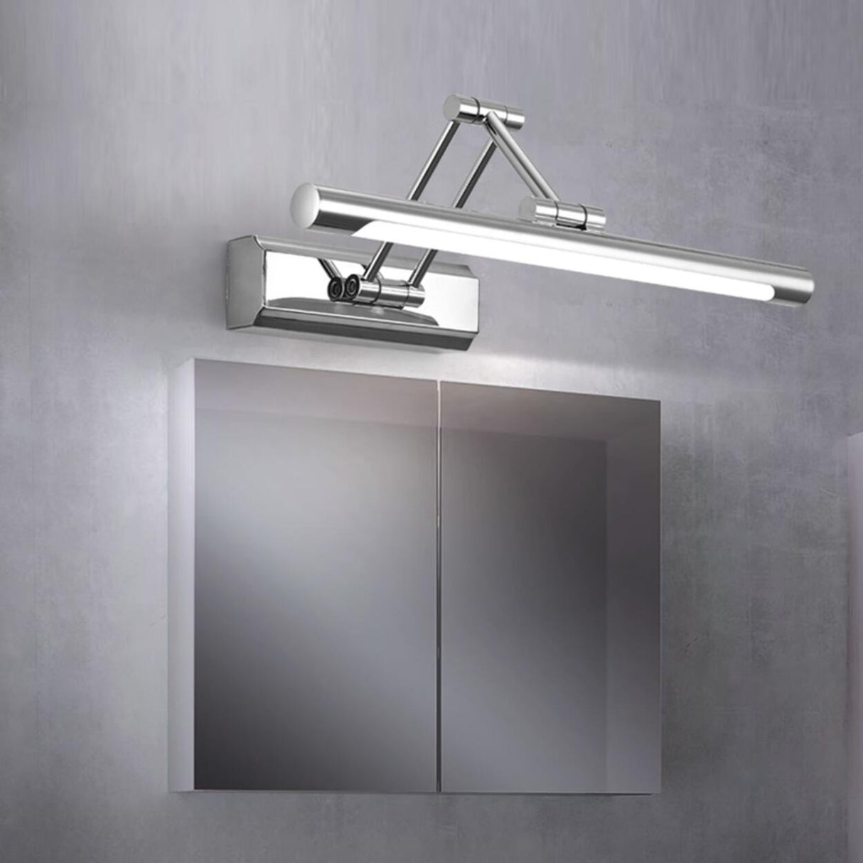 Adjustable Sliver Bathroom Vanity Light Fixture Image - 3