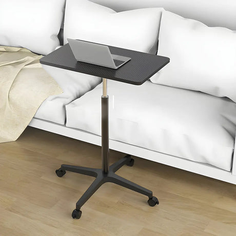 Adjustable Small Black Pedestal Base Standing Desk Image - 2