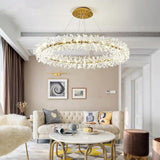 Adjustable String Surrounding Crystal Chandelier Image - 1