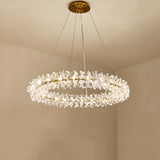 Adjustable String Surrounding Crystal Chandelier Image - 13