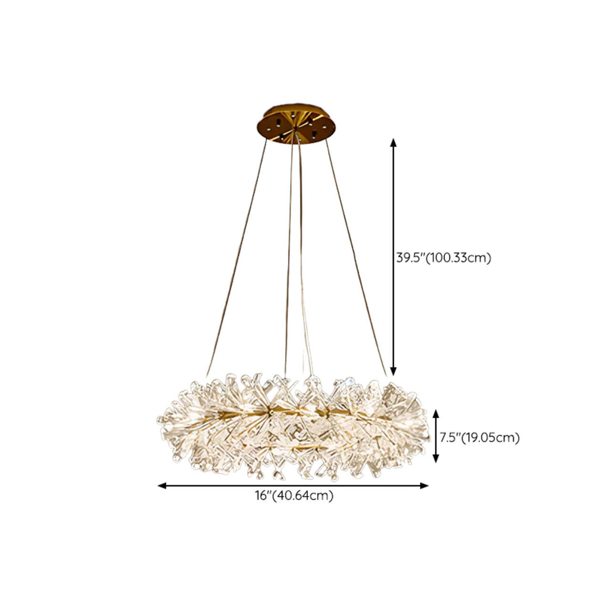 Adjustable String Surrounding Crystal Chandelier 