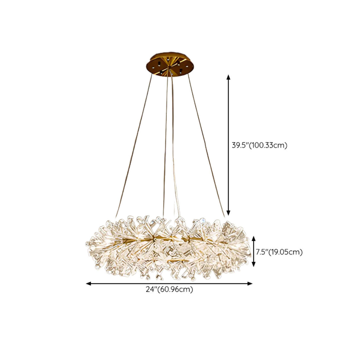 Adjustable String Surrounding Crystal Chandelier Image - 22