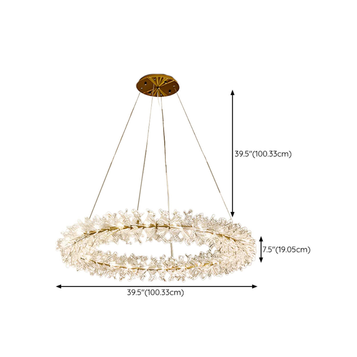 Adjustable String Surrounding Crystal Chandelier Image - 24