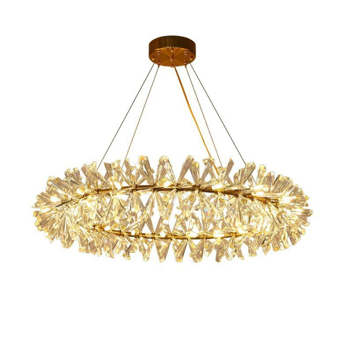 Adjustable String Surrounding Crystal Chandelier Image - 5