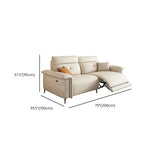 Adjustable White Genuine Leather Reception Sofa #size