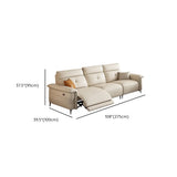 Adjustable White Genuine Leather Reception Sofa Image - 11